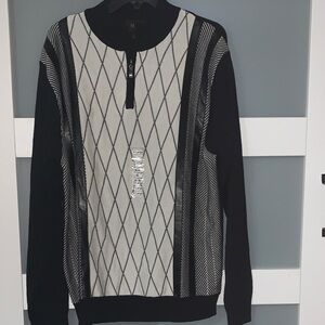 Elegant Black and white Sweater for Men